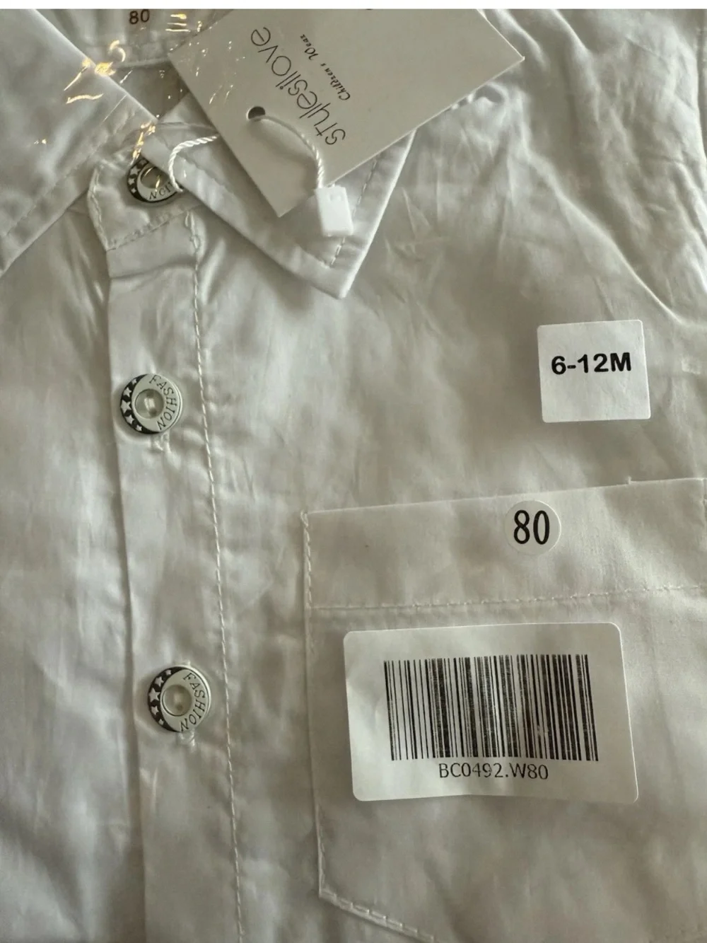 Stylish White Button-Down Shirt for Kids - Classic Look